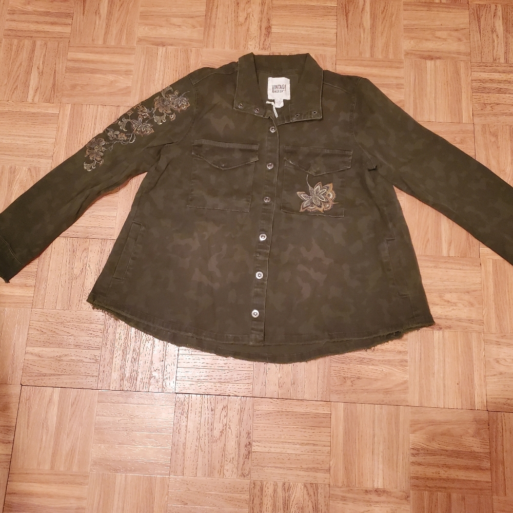 Vintage America camo denim jacket